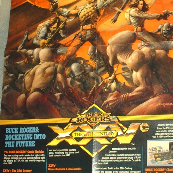 1990 Buck Rogers advertising poster for TSR games - Picture 7 of 7